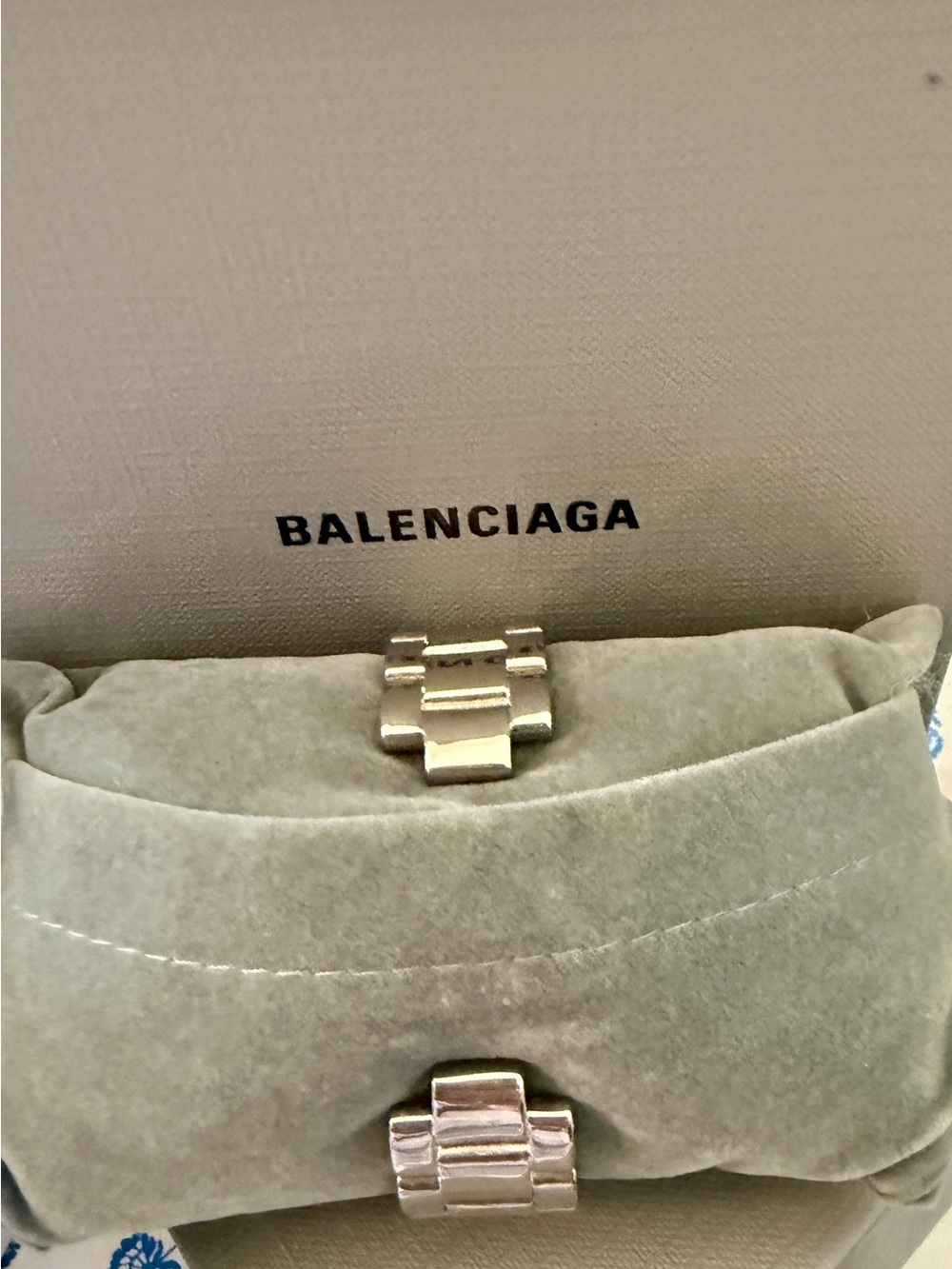 Balenciaga Silver Polished Metal Bracelet/Cuff Band Size Small - Picture 3 of 5